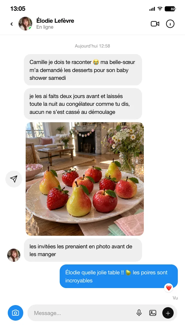 Message de Élodie